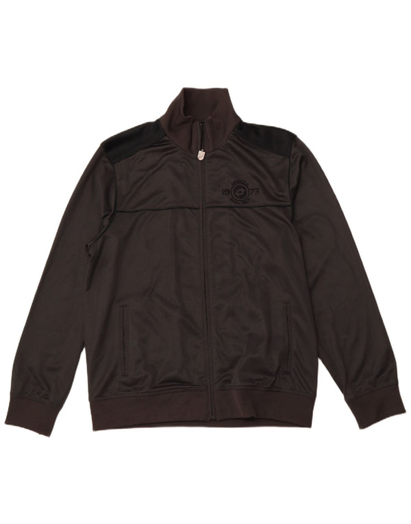 LOTTO Mens Tracksuit Top Jacket XL Grey Colourblock Polyester