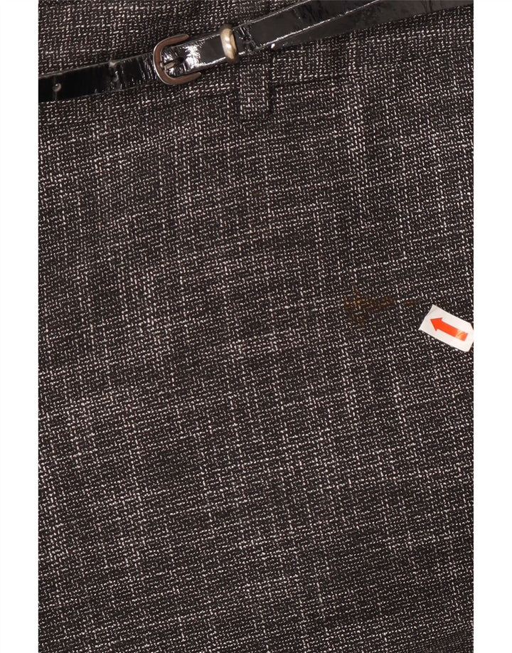 Calça feminina casual curta MONSOON Reino Unido 10 pequena W27 L28 cinza manchada