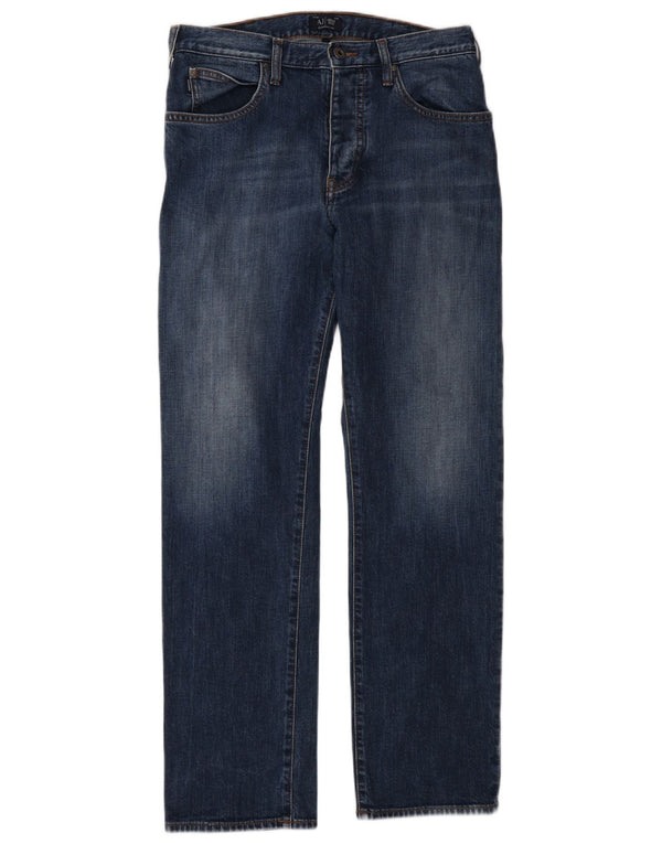 Armani Jeans Masculino Jeans Reta W30 L30 Azul Algodão