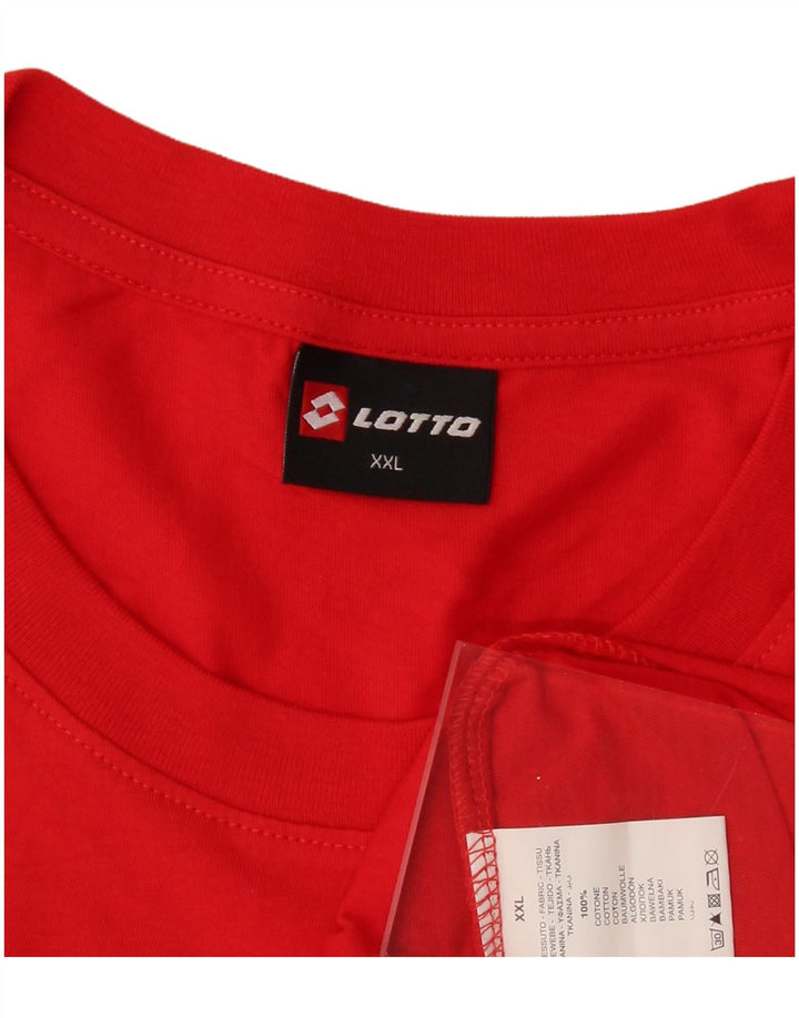 Camiseta masculina LOTTO Top 2XL algodão vermelho