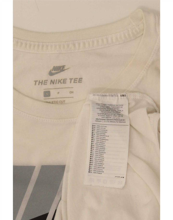 Camiseta Nike Masculina Athletic Cut Graphic Top Pequeno Algodão Branco