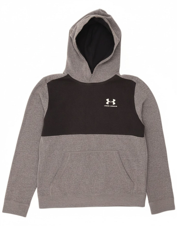 Suéter com capuz UNDER ARMOUR Boys Cold Gear 11-12 anos grande cinza