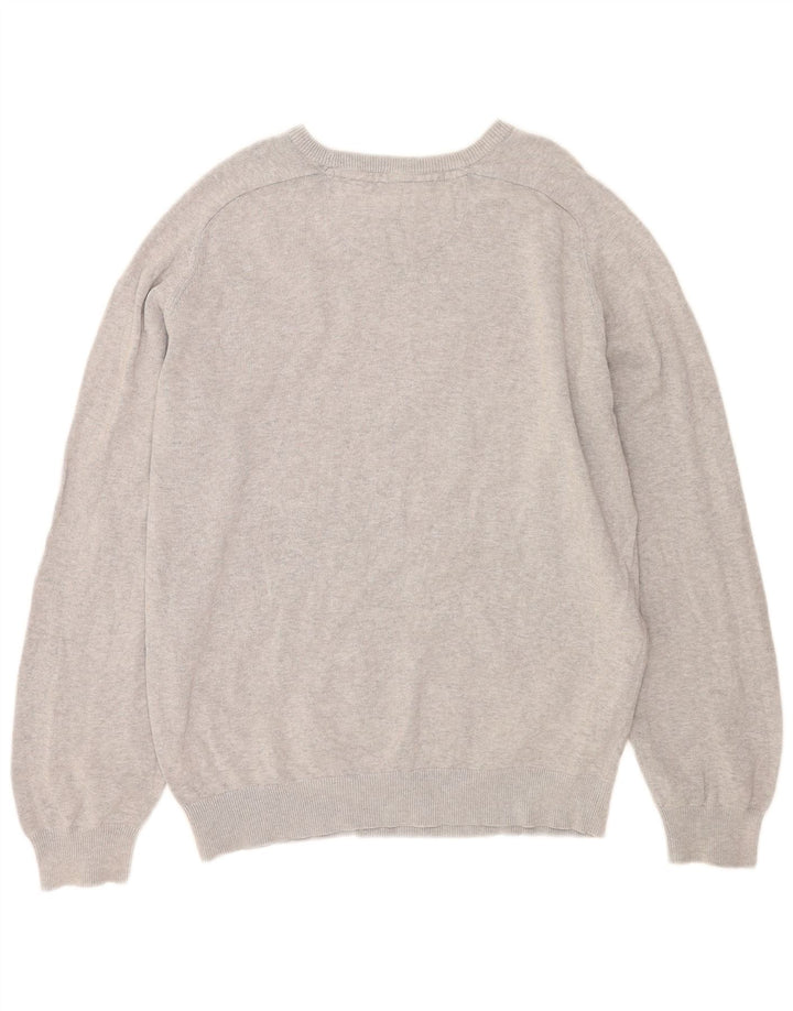 Suéter masculino Farah com gola canoa 2XL algodão cinza