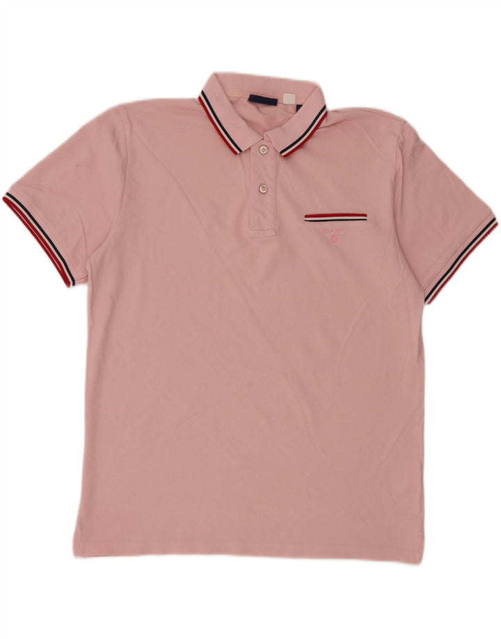 Camisa polo masculina GANT médio algodão rosa