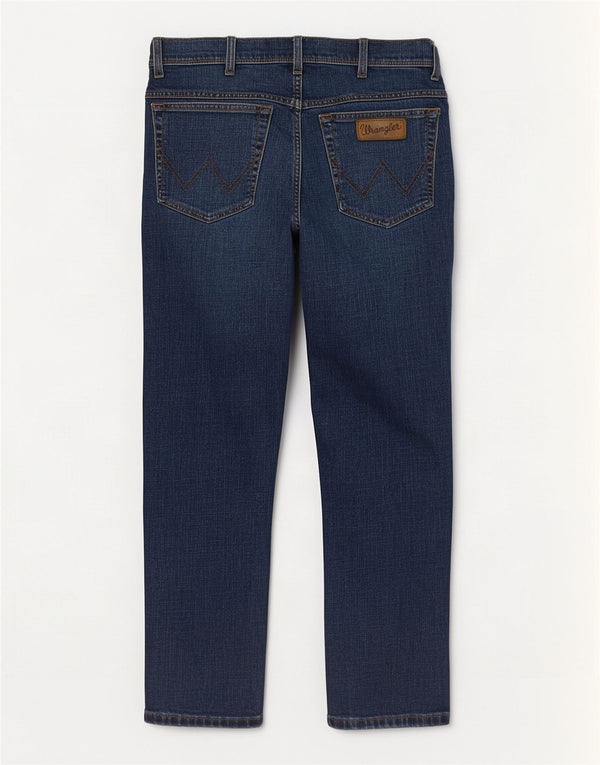 Wrangler Masculino Texas Straight Jeans W34 L32 Azul Marinho Algodão