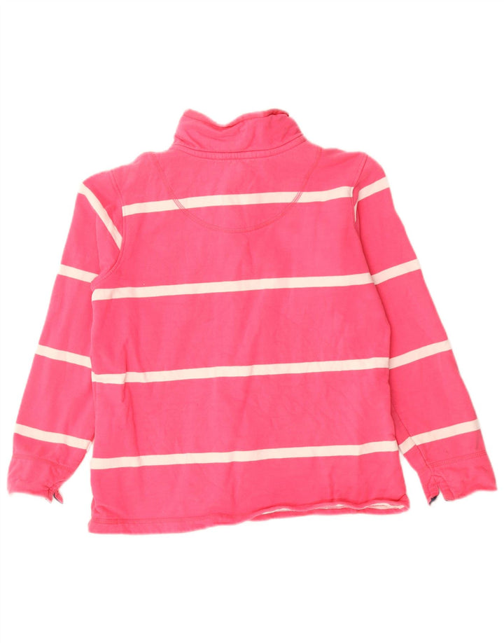 Crew Clothing feminino oversized moletom jumper UK 10 pequeno rosa listrado