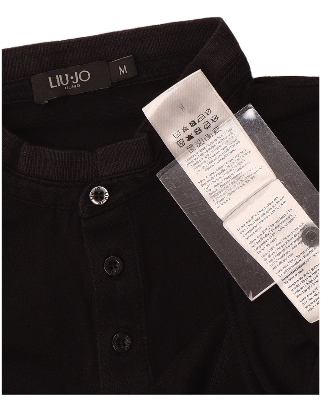Camisa polo masculina LIU JO Uomo de algodão preto médio