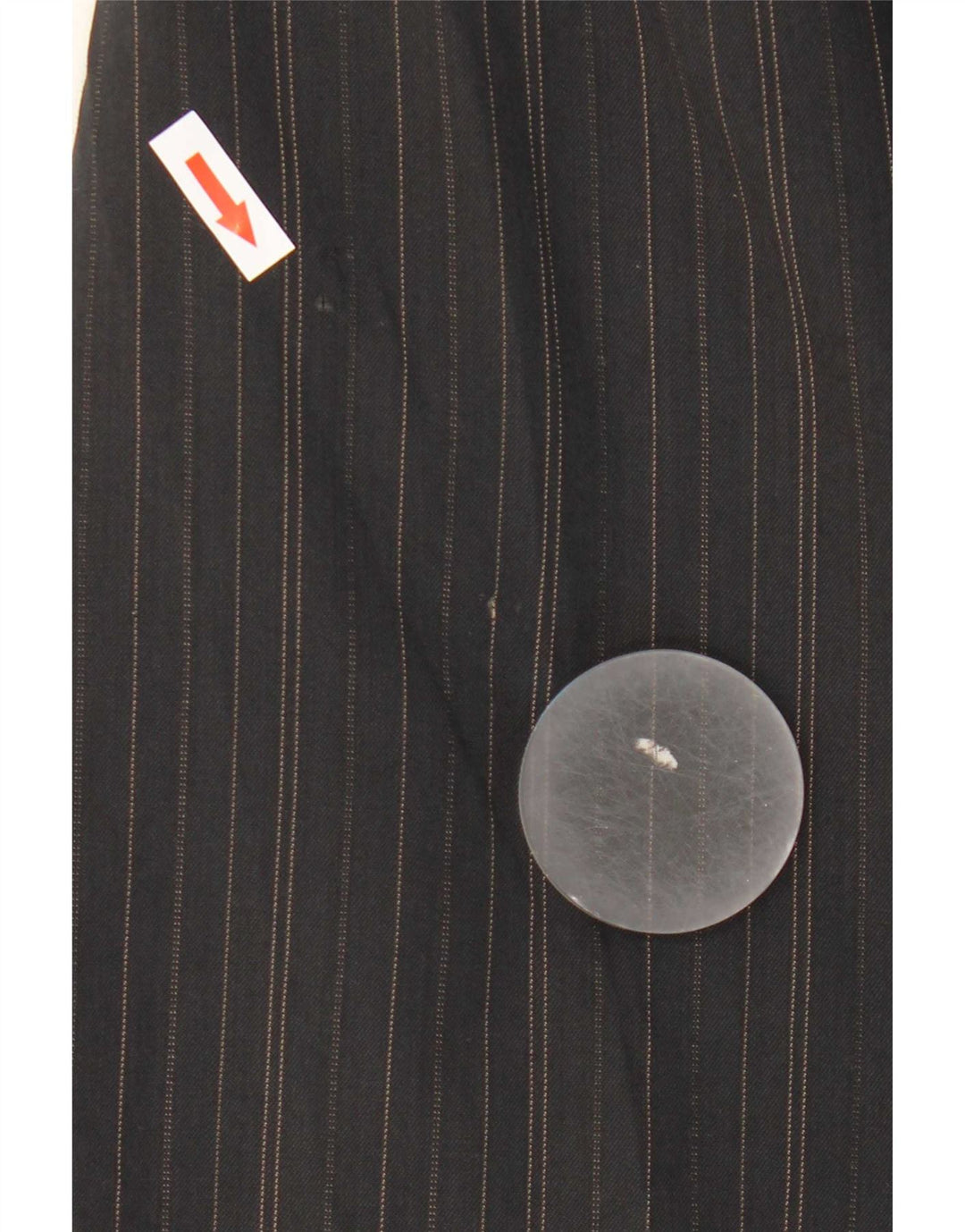 Jaqueta Blazer Masculina Hugo Boss com 3 Botões IT 40 Lã Listrada Cinza Grande