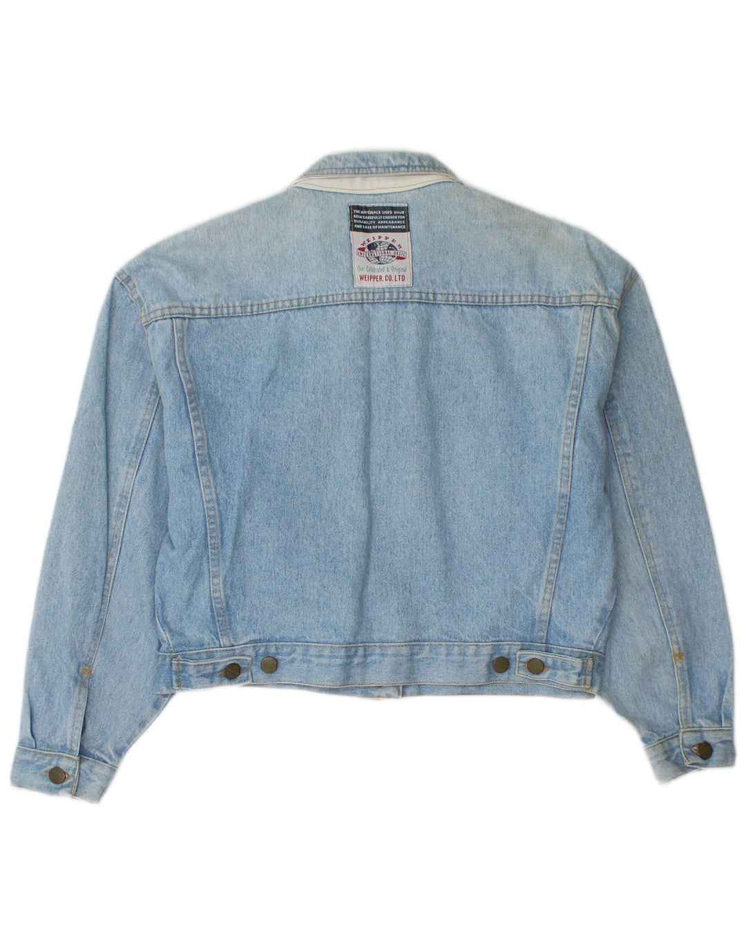 Jaqueta jeans feminina Weipper Crop UK 16 grande azul