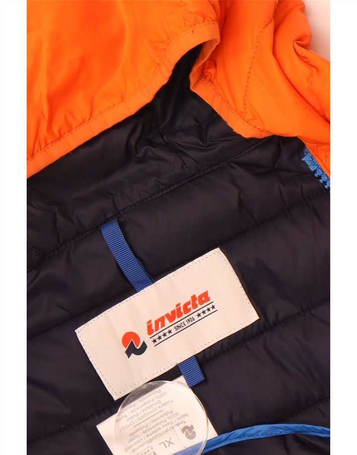 Jaqueta masculina acolchoada com capuz INVICTA UK 42 XL laranja poliamida
