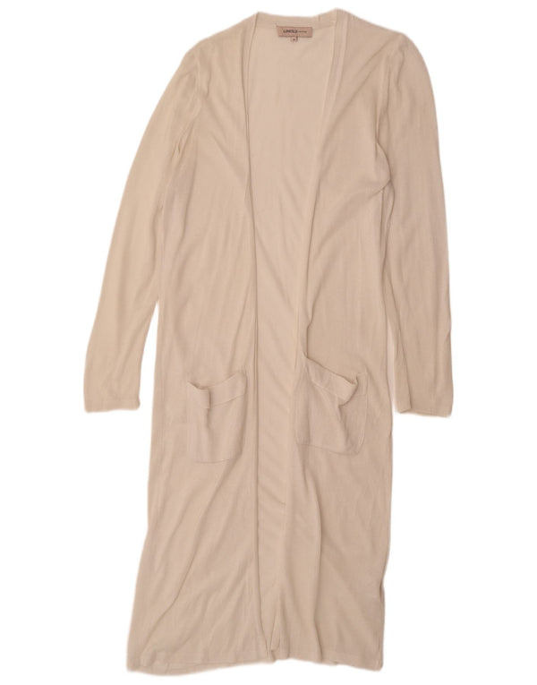Suéter cardigã feminino Longline Marks & Spencer Reino Unido 14 Médio Off White