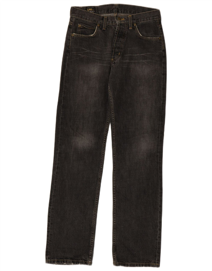 Lee Mens Straight Jeans W29 L32 Cinza Algodão