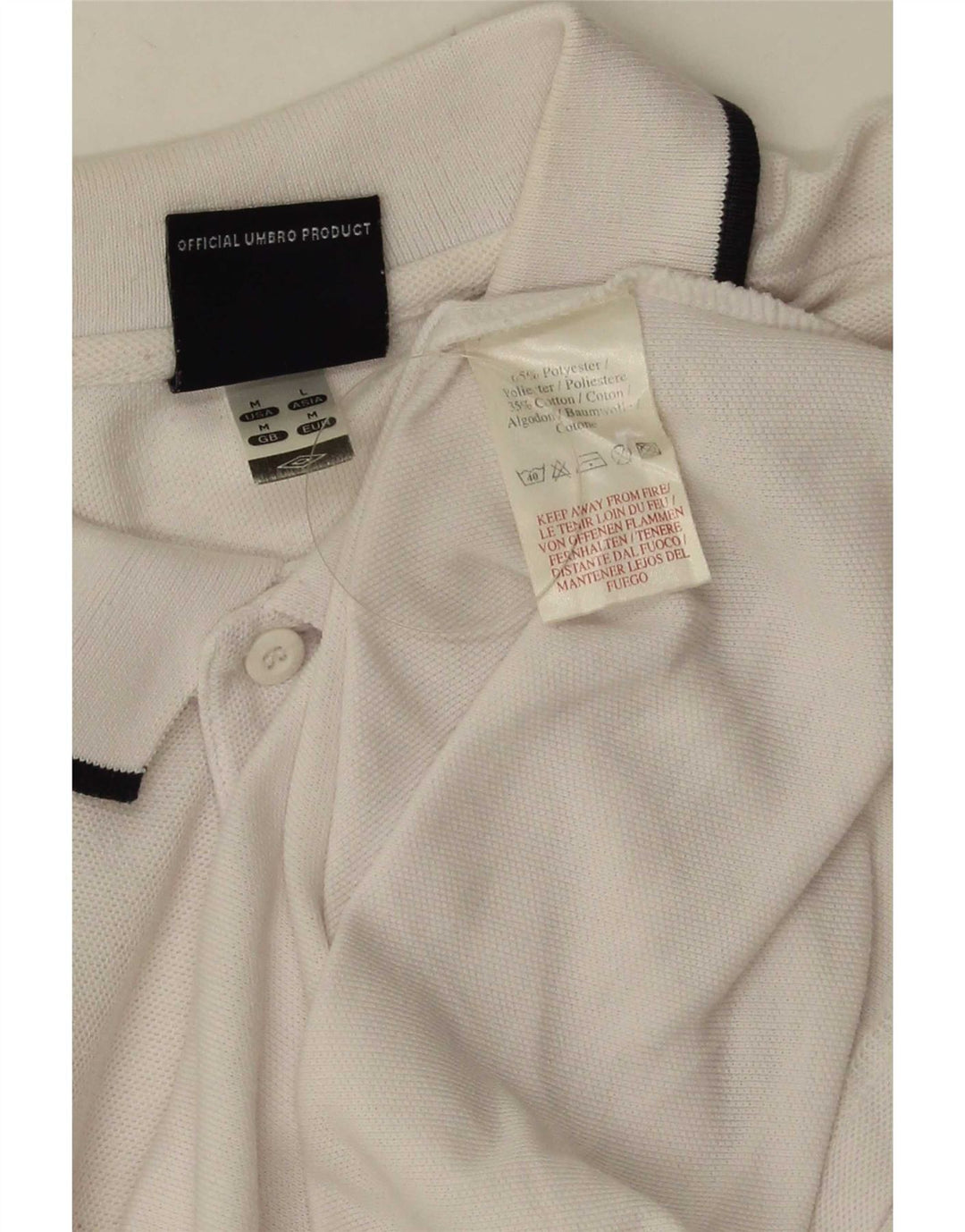 Camisa Polo Masculina Umbro Média Branca Poliéster