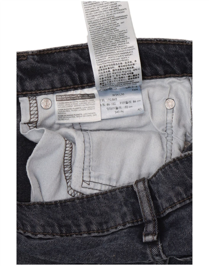 Levi's Mens Slim Jeans W34 L30 Azul Marinho Algodão