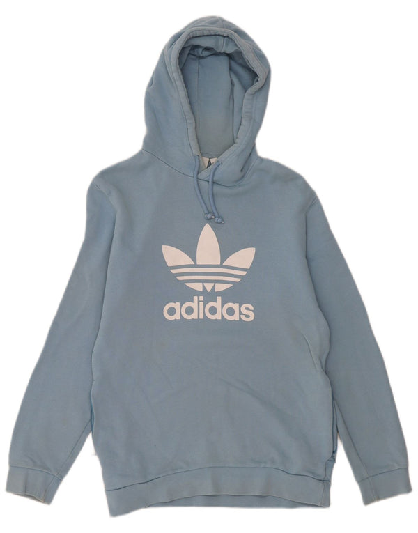 Adidas masculino gráfico solto ajuste moletom com capuz XS azul algodão
