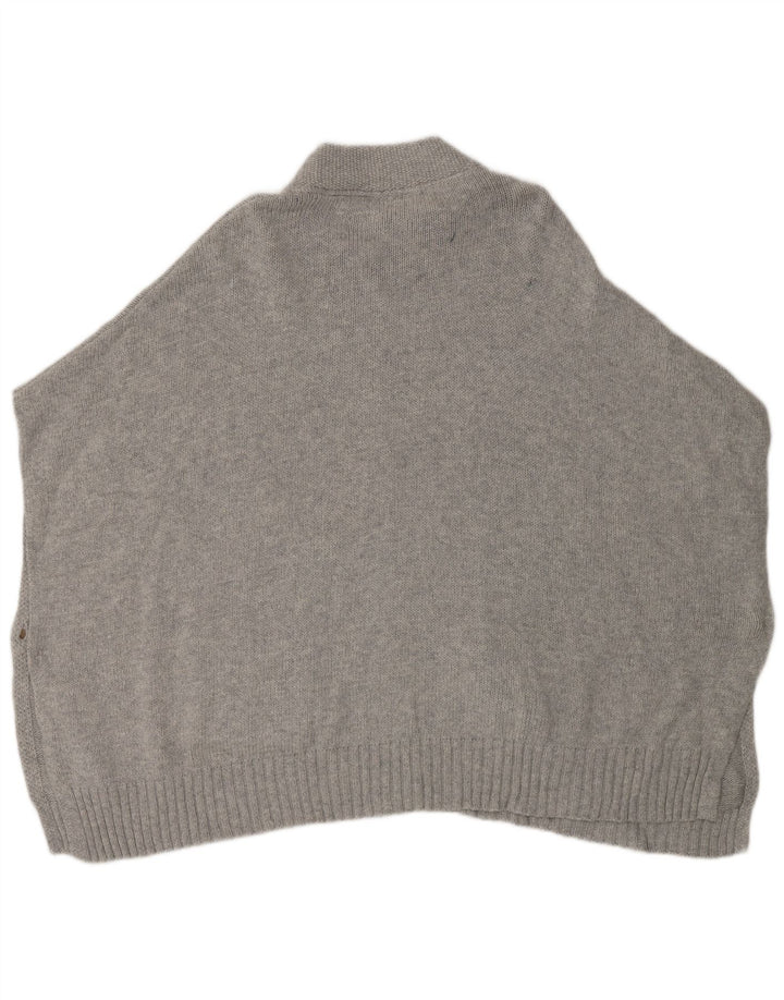 White Stuff Poncho Jumper feminino tamanho único algodão cinza
