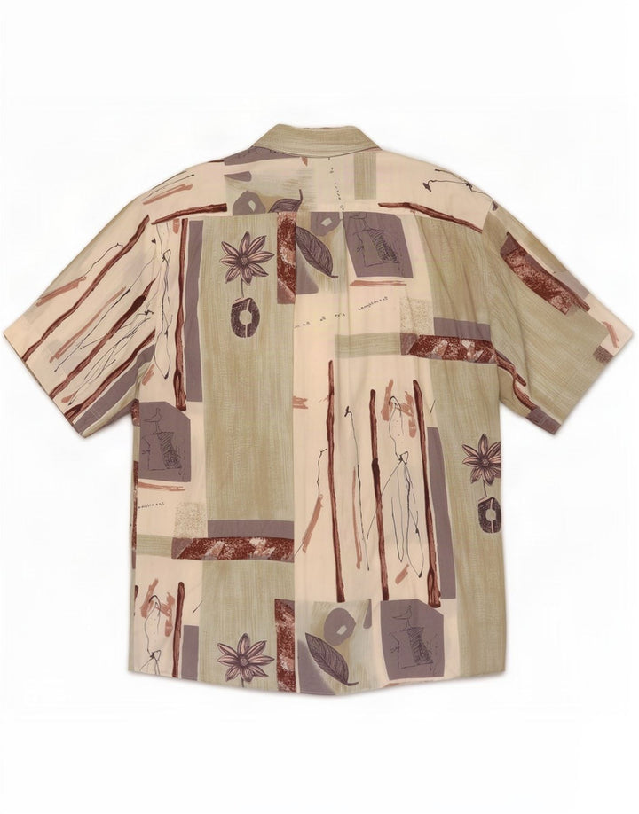 Dornbusch Camisa masculina de manga curta tamanho 41/42 grande patchwork multicolorido
