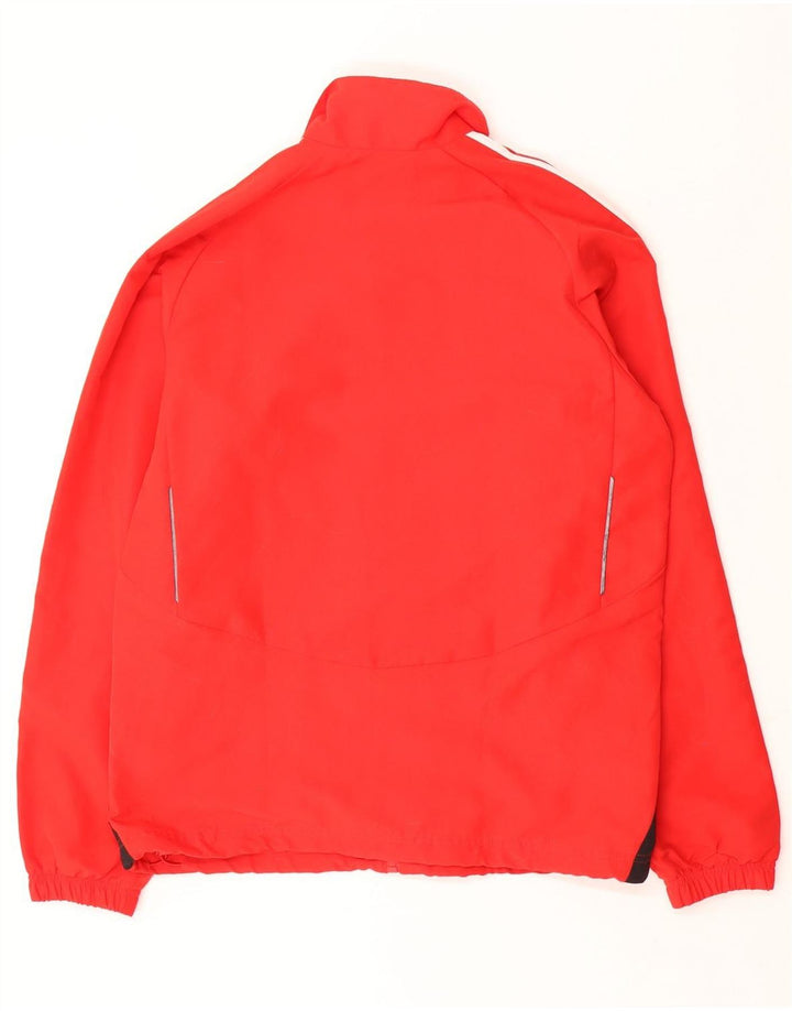 ADIDAS Mens Tracksuit Top Jacket UK 38/40 Médio Vermelho Colourblock Poliéster