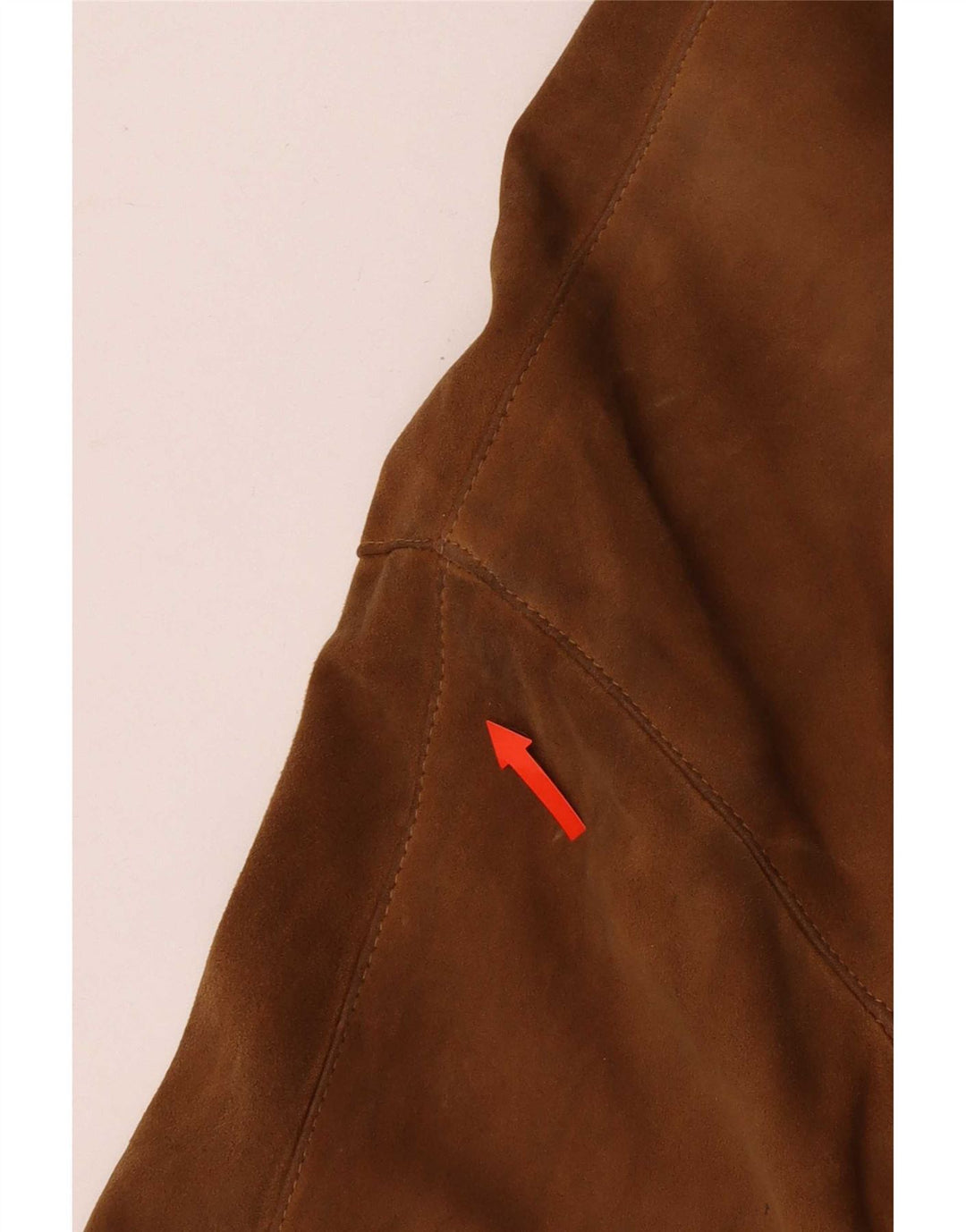 Jaqueta bomber de camurça superdimensionada feminina vintage IT 44 bege médio