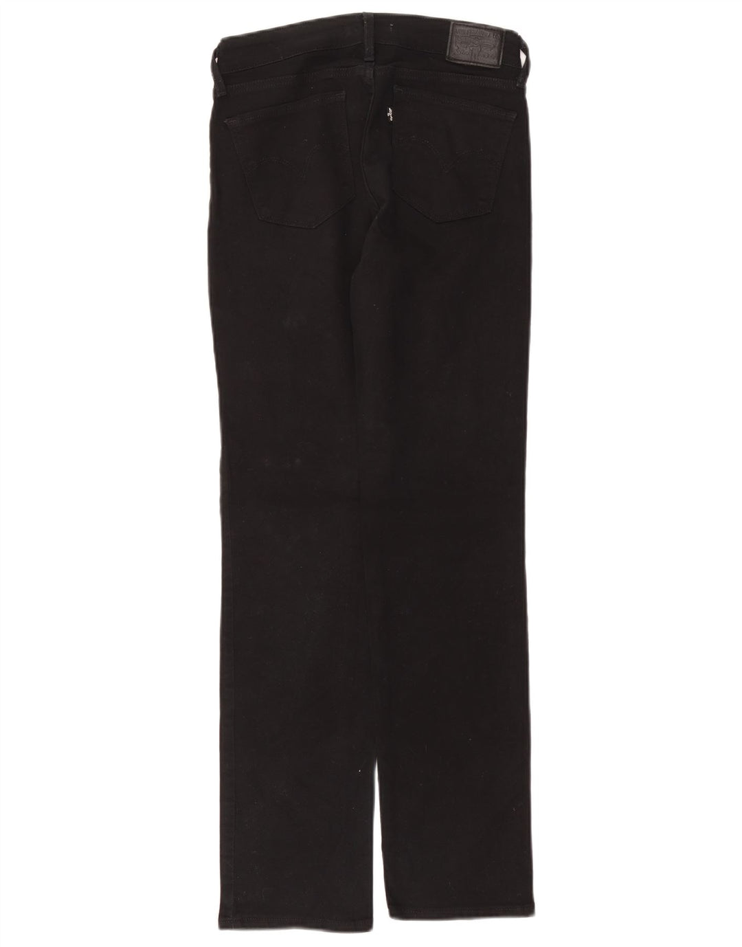 Calça jeans feminina Levi's 714 Straight W26 L30 algodão preto