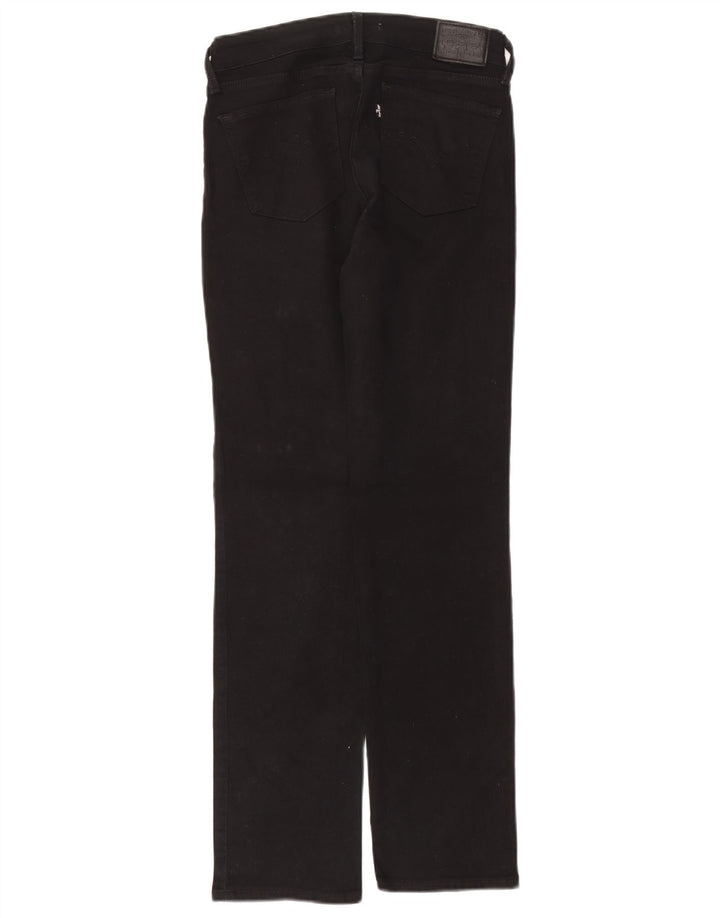 Calça jeans feminina Levi's 714 Straight W26 L30 algodão preto