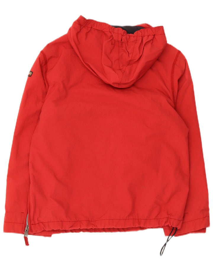 Jaqueta Anorak com capuz gráfico Napapijri Boys 11-12 anos poliéster vermelho