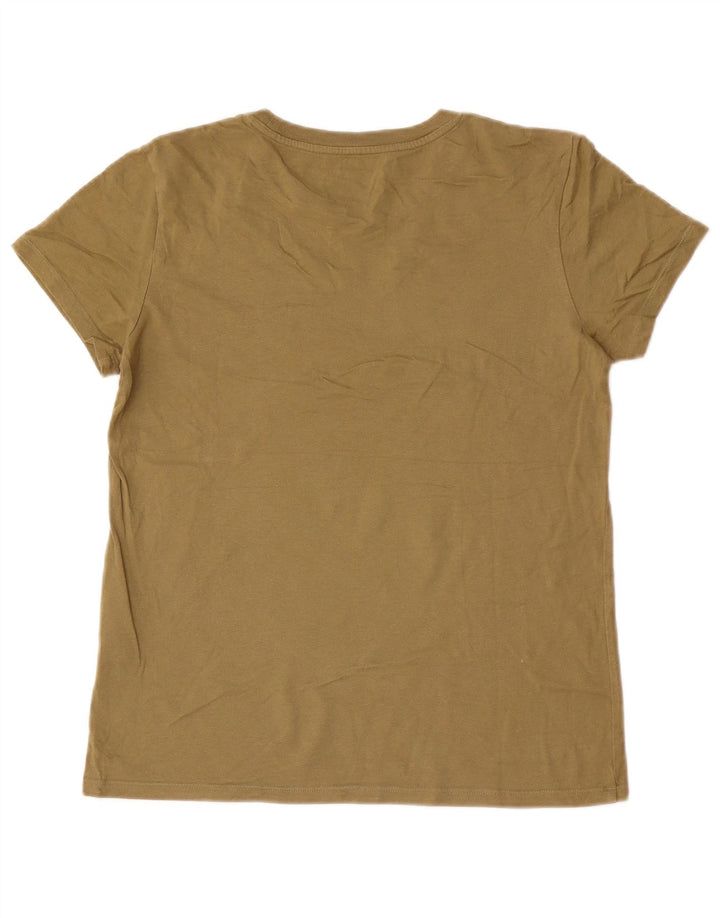 Camiseta gráfica masculina Levi's Top pequeno de algodão cáqui