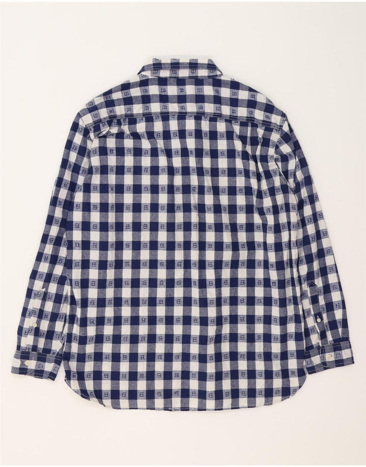 Lee Mens Loose Fit Camisa XL Azul Marinho Xadrez Algodão
