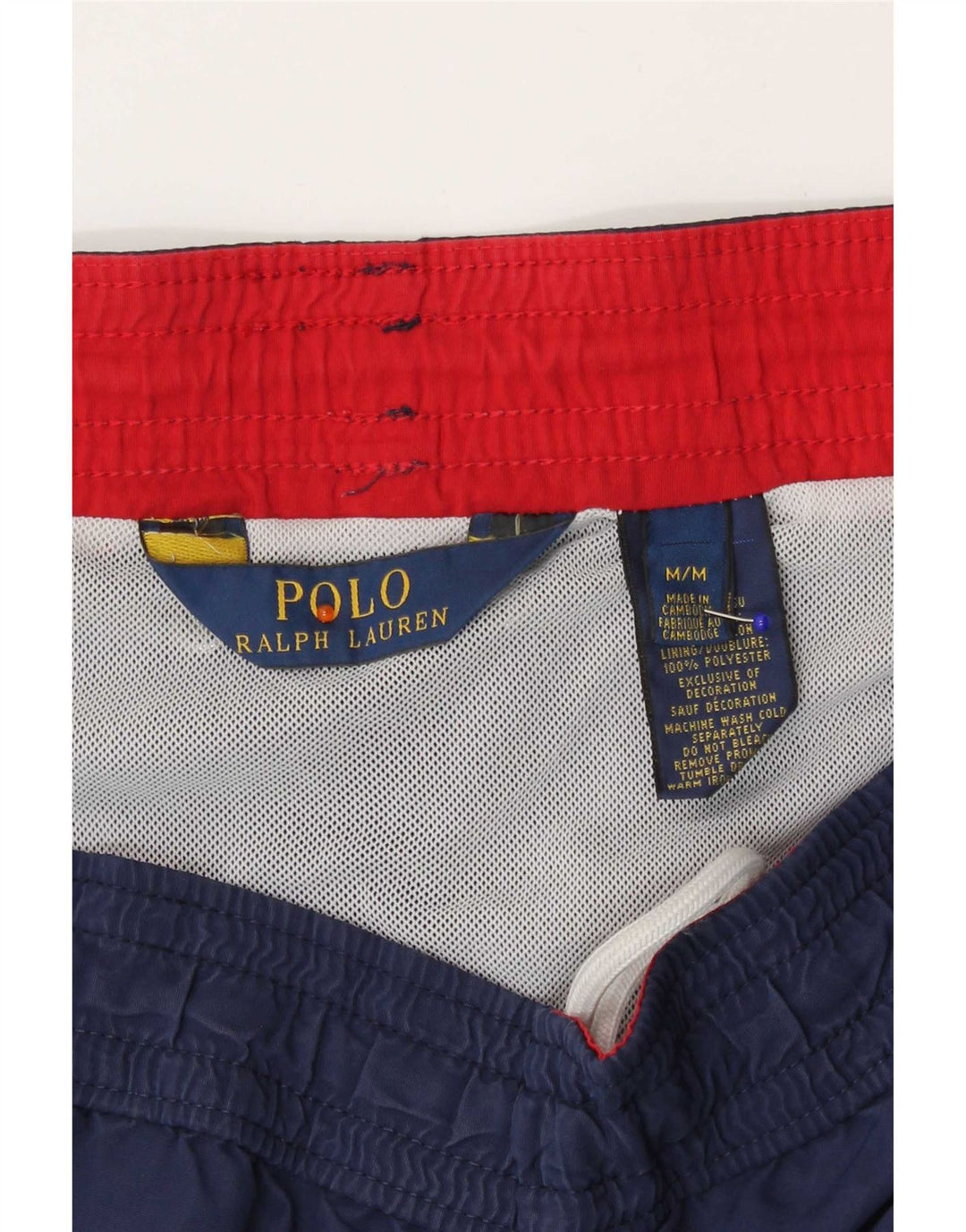 Polo Ralph Lauren Calções de banho masculino médio azul marinho nylon