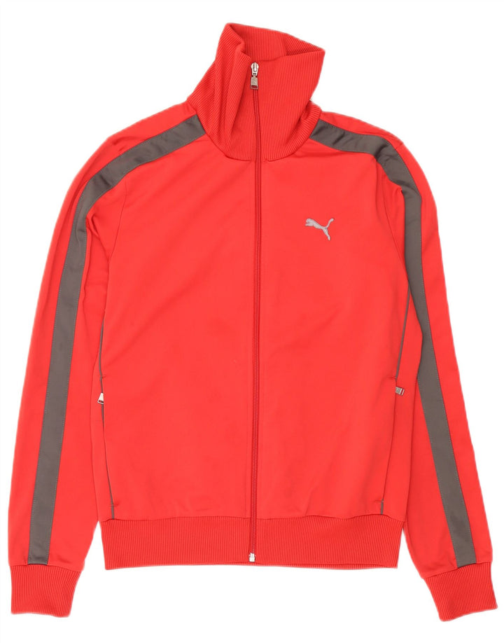 Puma Mens Tracksuit Top Jacket Pequeno Poliéster Colorblock Vermelho