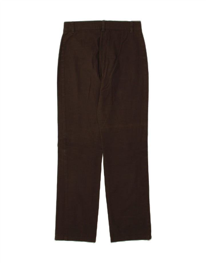 CALVIN KLEIN Womens Straight Casual Trousers W28 L28 Brown Cotton Vintage Calvin Klein and Second-Hand Calvin Klein from Messina Hembry 