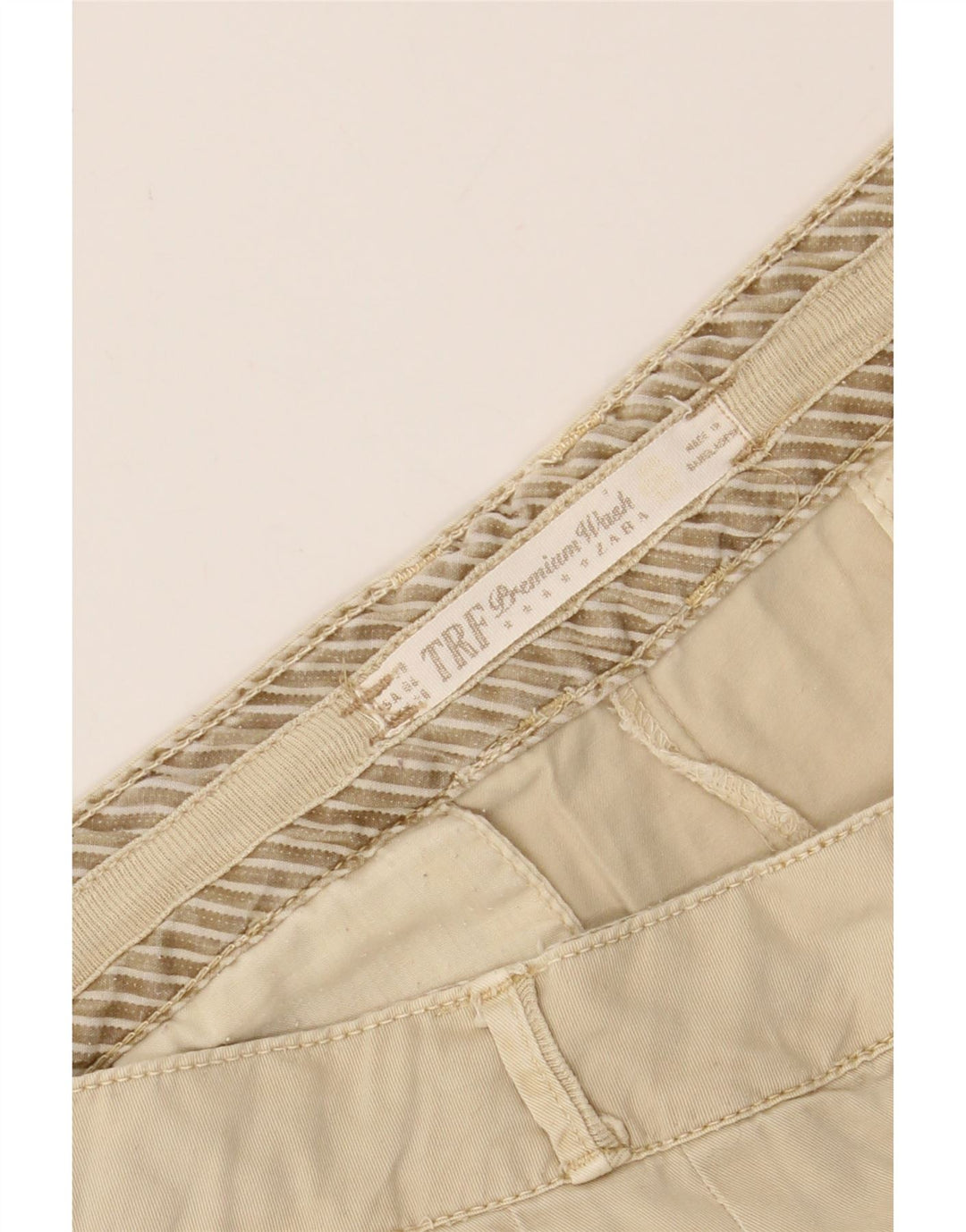 ZARA Womens Slim Chino Trousers W36 L27 Beige Cotton Vintage Zara and Second-Hand Zara from Messina Hembry 