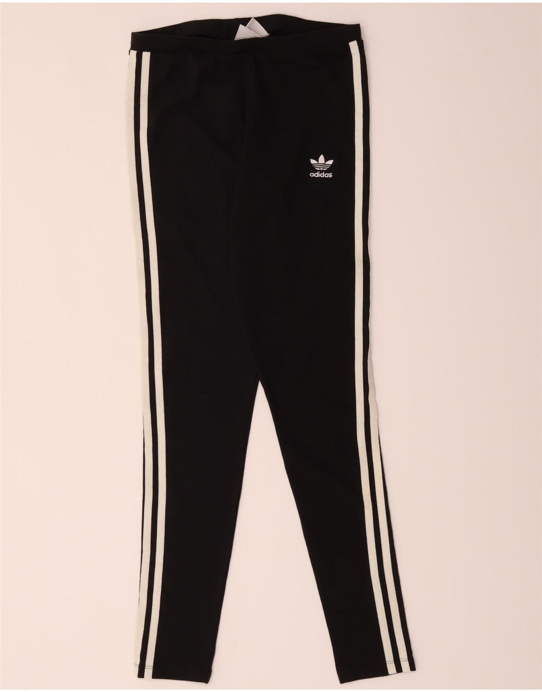 Leggings Adidas Femininas UK 10 Pequenas Algodão Preto