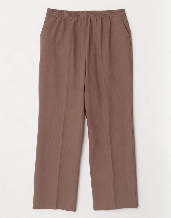 Calças cortadas femininas Marks & Spencer UK 14 grandes W34 L26 marrom