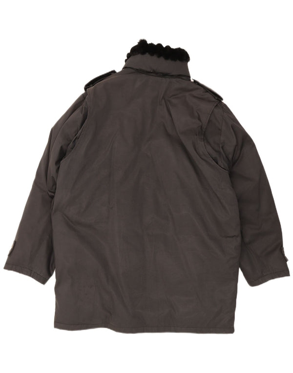 Jaqueta Parka Masculina Blumarine UK 40 Grande Preta