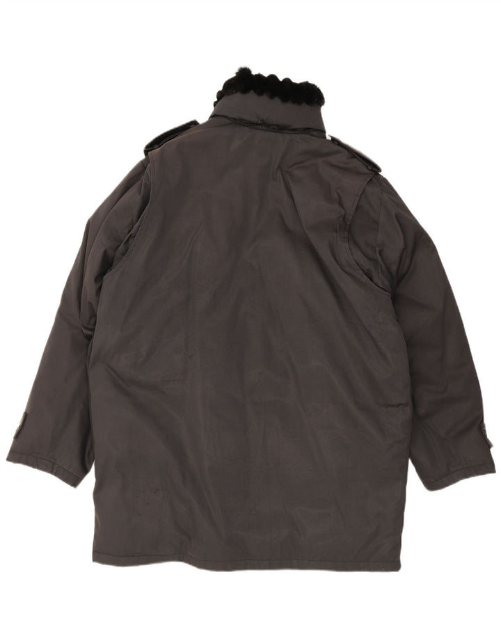 Jaqueta Parka Masculina Blumarine UK 40 Grande Preta