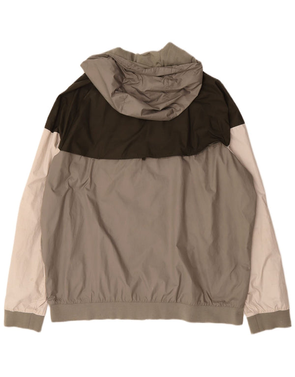 Jaqueta masculina com capuz Nike 2XL cinza colorblock poliéster