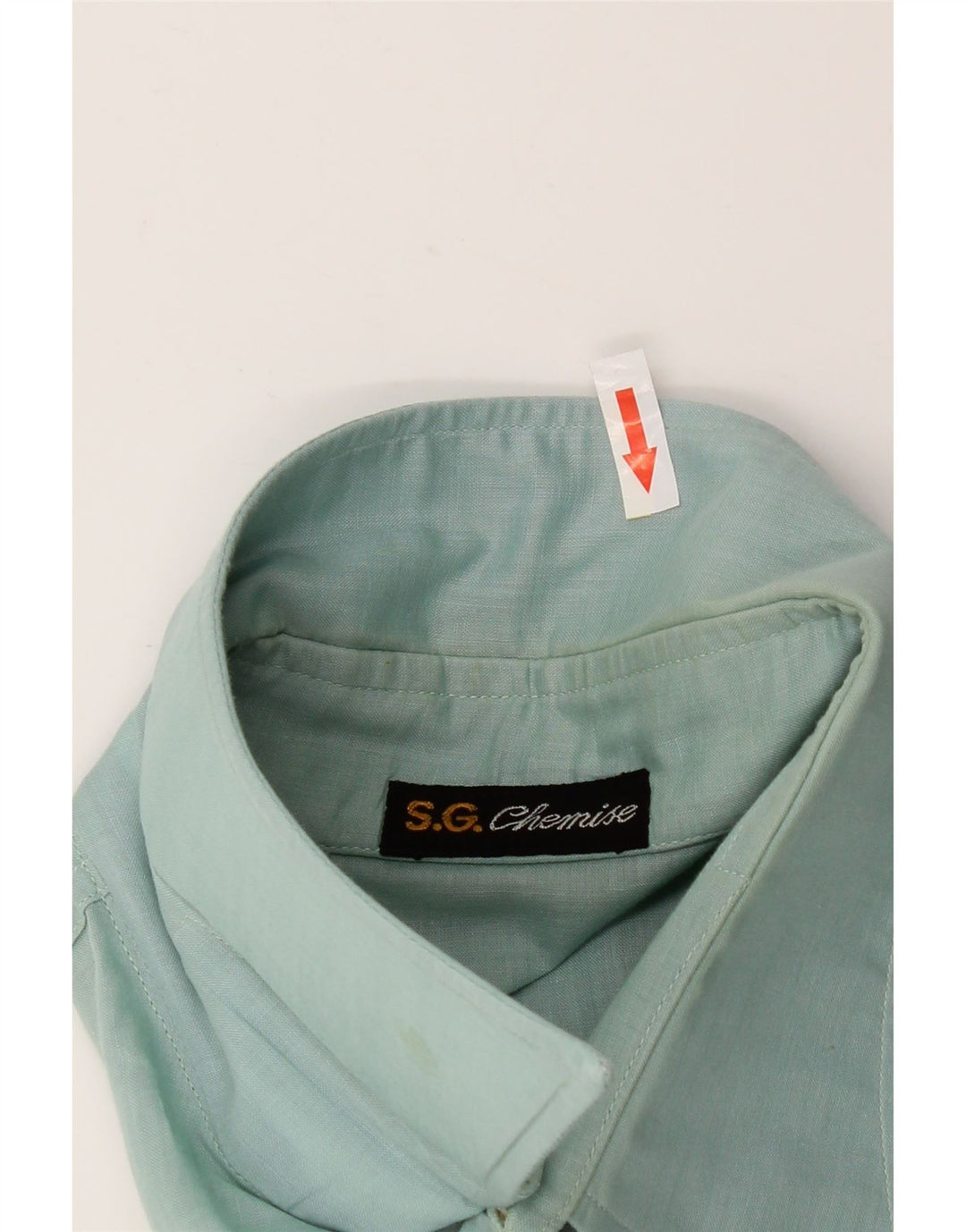 Camisa masculina vintage pequena verde