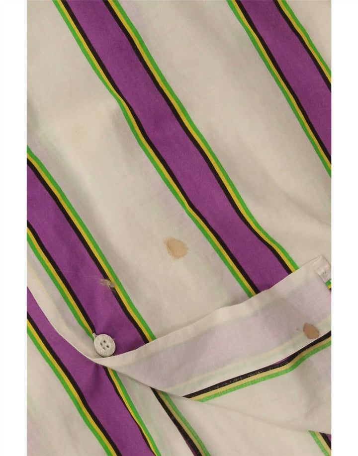 Camisa masculina POP 84 listrada branca média