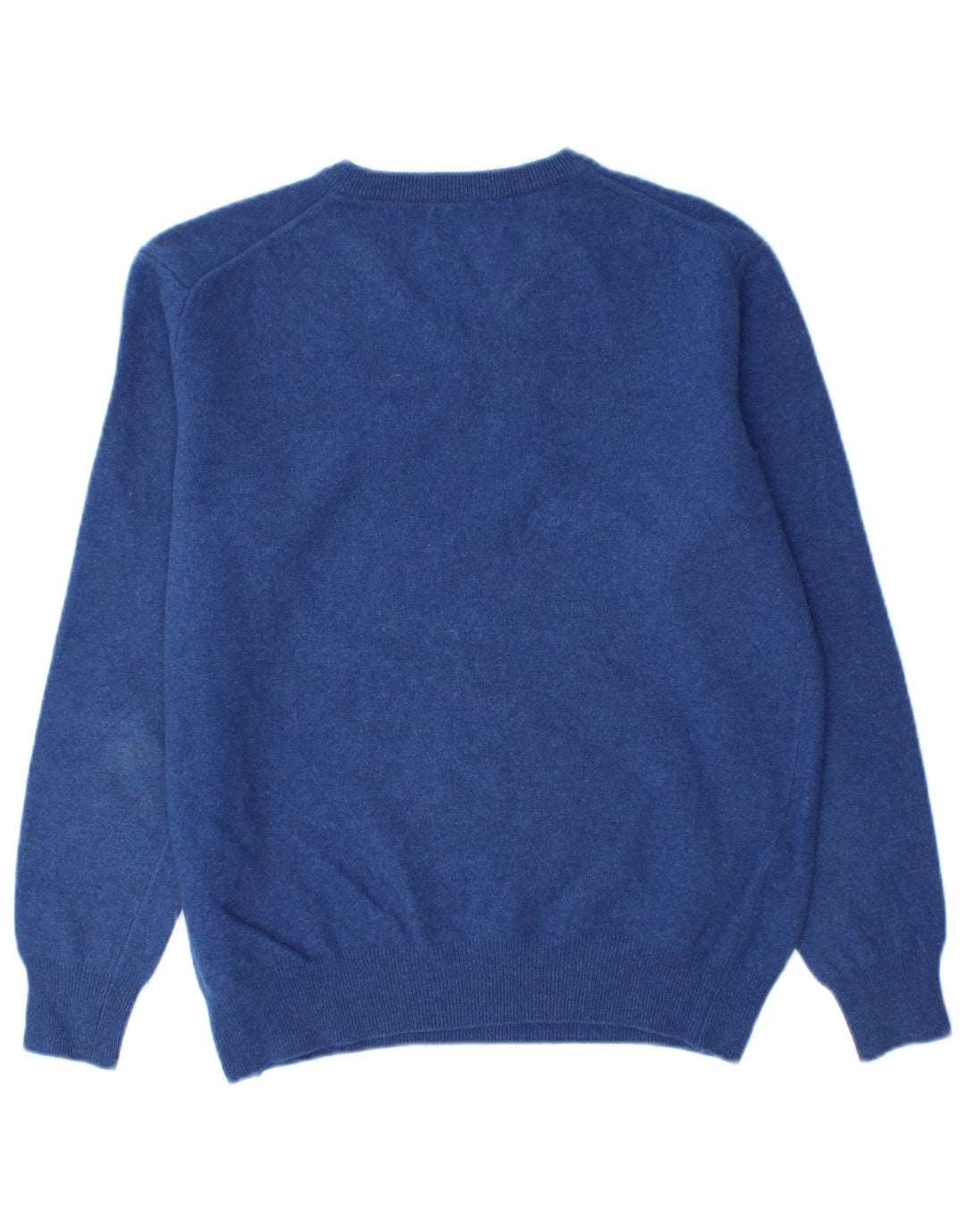 Suéter masculino Conte of Florence com decote em V azul médio