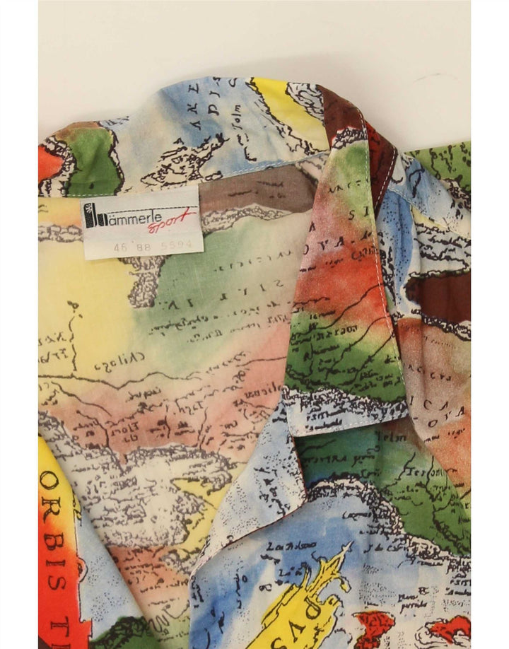 Camisa feminina Hammerle com padrão abstrato IT 46 grande multicolorida