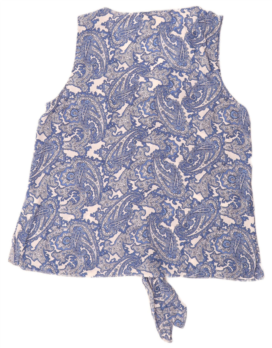 Blusa feminina sem mangas MICHAEL KORS Reino Unido 16 grande azul paisley