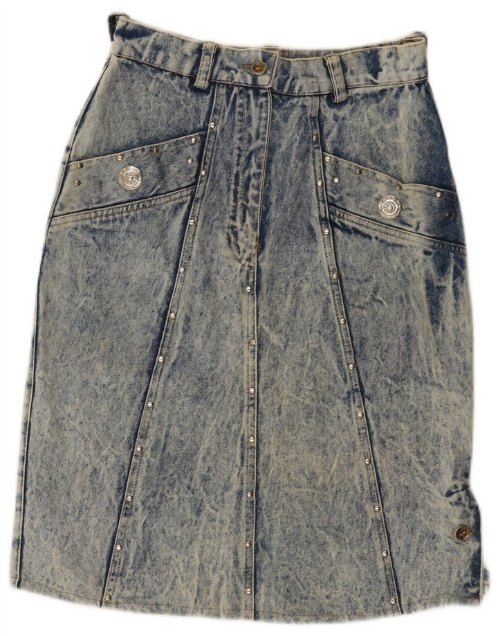 Saia jeans feminina Magia média W28 azul