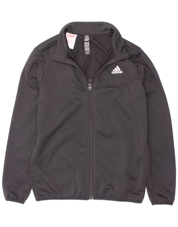 Casaco de treino gráfico Adidas Boys 9-10 anos preto poliéster