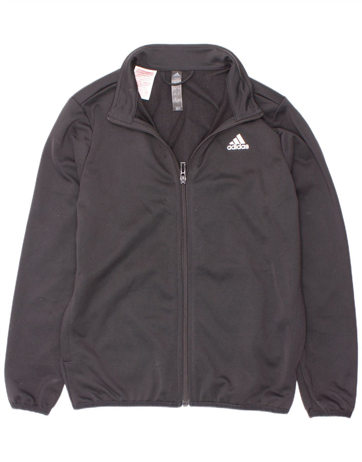 Casaco de treino gráfico Adidas Boys 9-10 anos preto poliéster