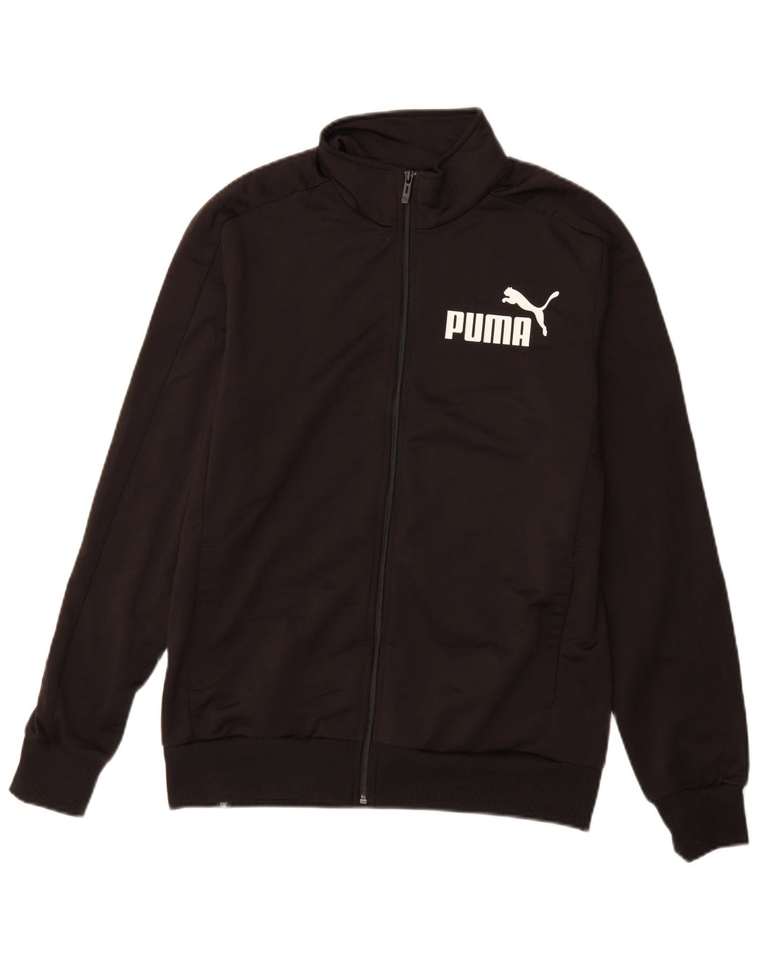 PUMA Mens Graphic Tracksuit Top Jaqueta Médio Preto Poliéster