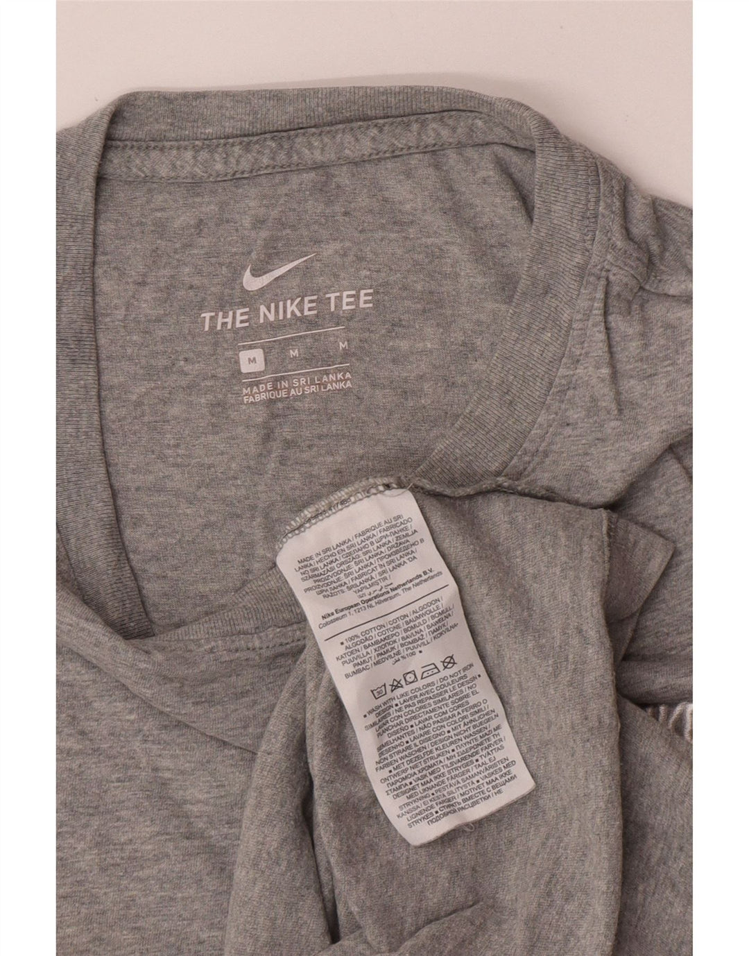 Camiseta masculina Nike Top cinza médio algodão