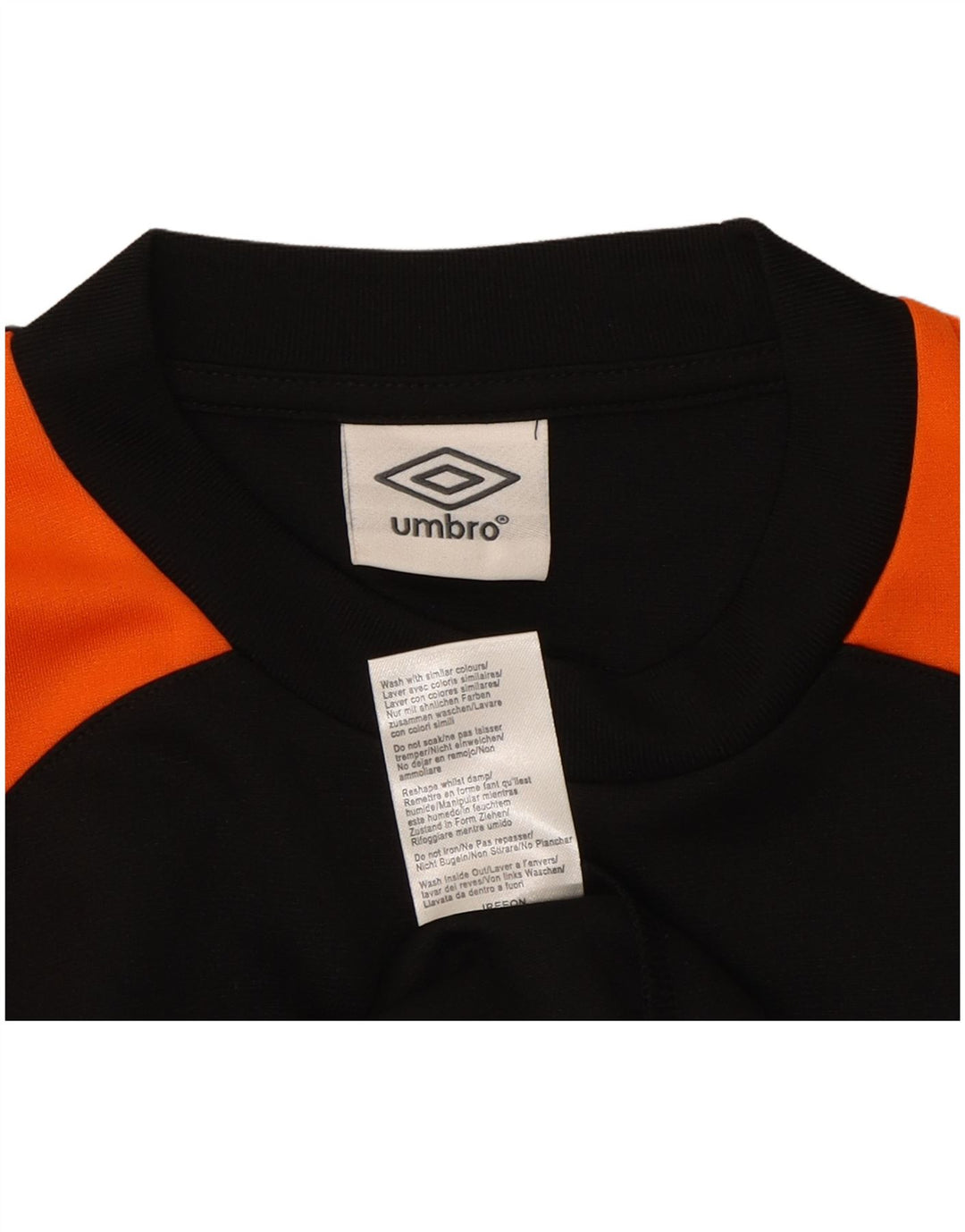 UMBRO Boys Graphic Top Long Sleeve 13-14 Years Large  Black Colourblock