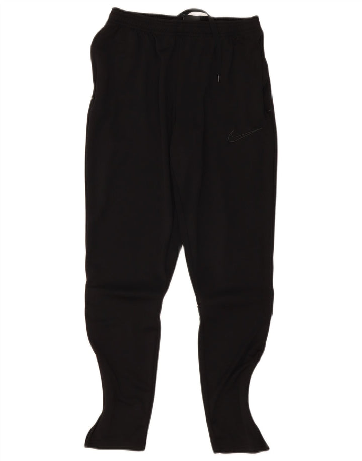 Calça de treino feminina Nike UK 8 pequena preta poliéster