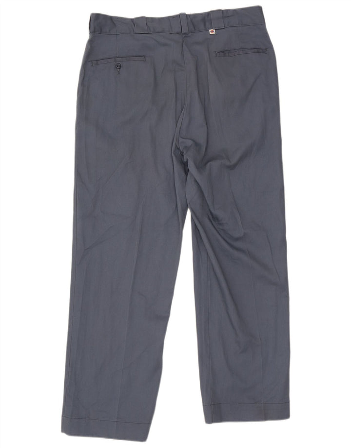 Calças cargo retas masculinas Dickies W38 L29 poliéster cinza